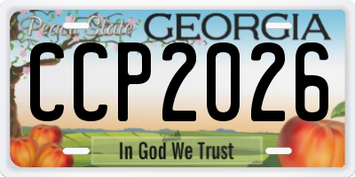 GA license plate CCP2026