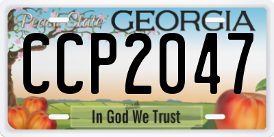 GA license plate CCP2047