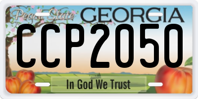 GA license plate CCP2050