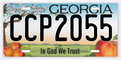 GA license plate CCP2055