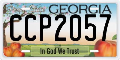 GA license plate CCP2057