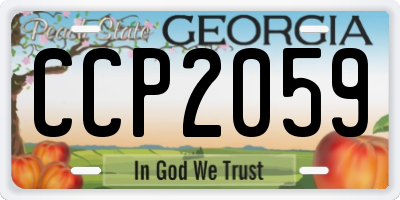 GA license plate CCP2059