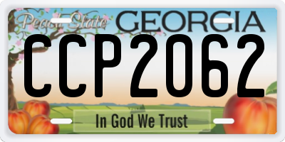 GA license plate CCP2062