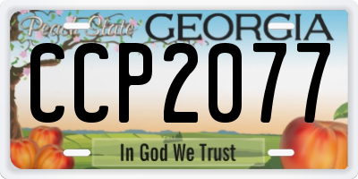 GA license plate CCP2077