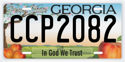 GA license plate CCP2082