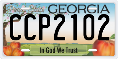 GA license plate CCP2102