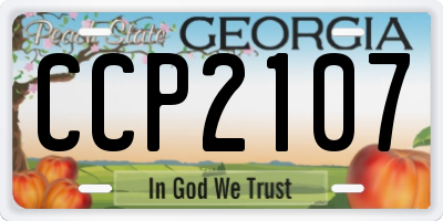 GA license plate CCP2107