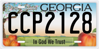 GA license plate CCP2128