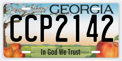 GA license plate CCP2142