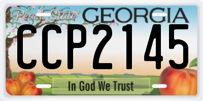 GA license plate CCP2145