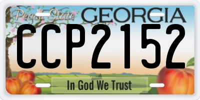 GA license plate CCP2152