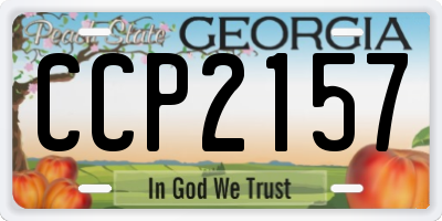 GA license plate CCP2157