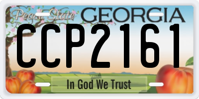 GA license plate CCP2161
