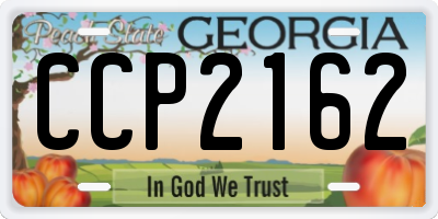 GA license plate CCP2162