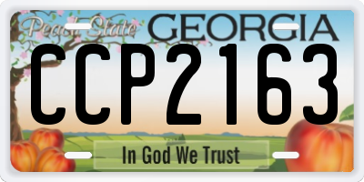 GA license plate CCP2163
