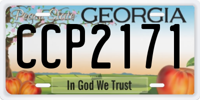 GA license plate CCP2171