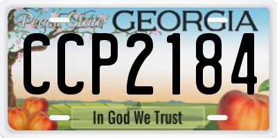 GA license plate CCP2184