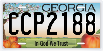 GA license plate CCP2188