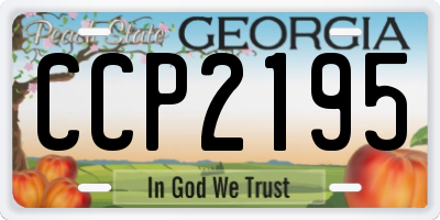 GA license plate CCP2195