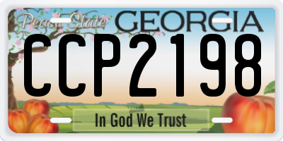 GA license plate CCP2198