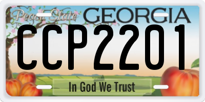 GA license plate CCP2201