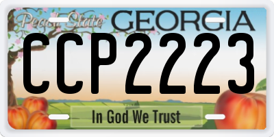 GA license plate CCP2223