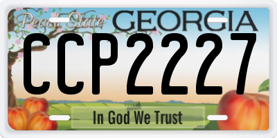 GA license plate CCP2227