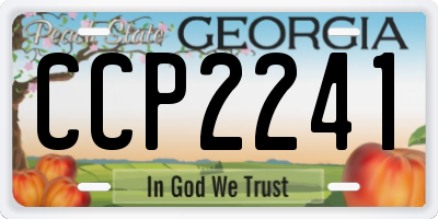 GA license plate CCP2241