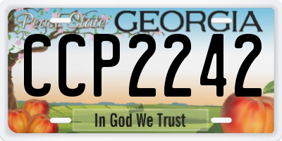 GA license plate CCP2242