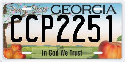 GA license plate CCP2251