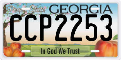 GA license plate CCP2253