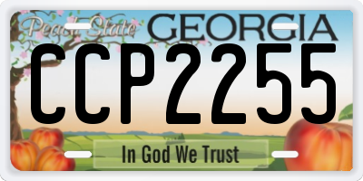 GA license plate CCP2255