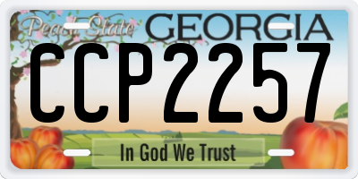 GA license plate CCP2257