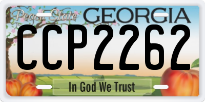GA license plate CCP2262