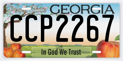 GA license plate CCP2267