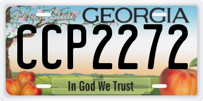 GA license plate CCP2272