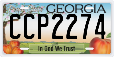 GA license plate CCP2274