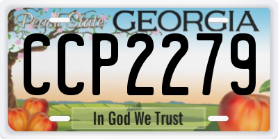 GA license plate CCP2279