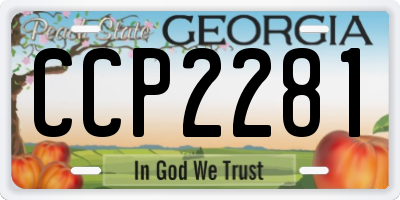 GA license plate CCP2281