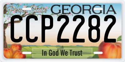 GA license plate CCP2282