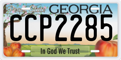 GA license plate CCP2285