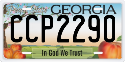 GA license plate CCP2290