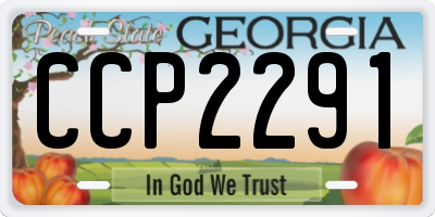 GA license plate CCP2291