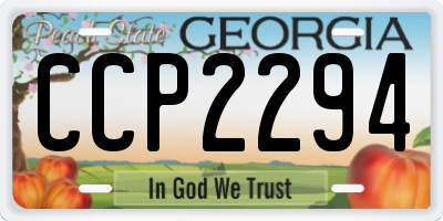 GA license plate CCP2294