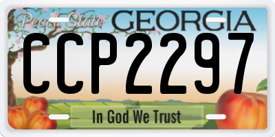 GA license plate CCP2297