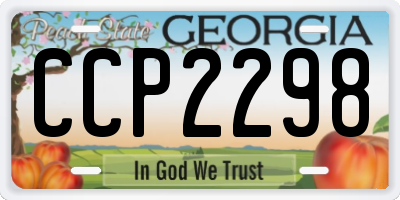 GA license plate CCP2298