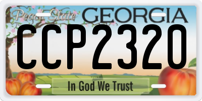 GA license plate CCP2320