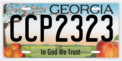 GA license plate CCP2323