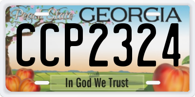 GA license plate CCP2324