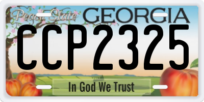 GA license plate CCP2325